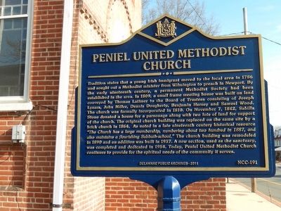 Peniel United Methodist Church Marker image. Click for full size.