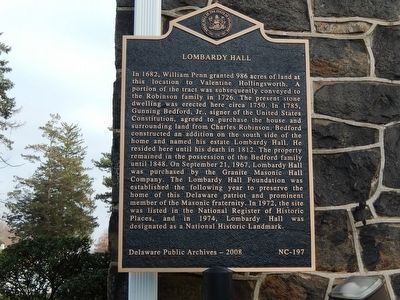 Lombardy Hall Marker image. Click for full size.