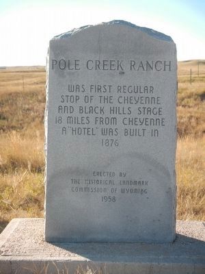 Pole Creek Ranch Marker. Click for full size. Pole Creek Ranch Marker image. Click for full size.