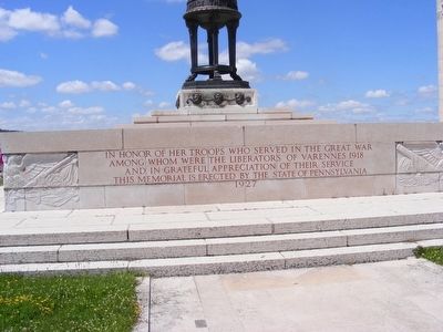 Pennsylvania Memorial at Varennes en Argonne Marker image. Click for full size.