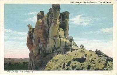 1920s Postcard of Teapot Rock image. Click for full size.