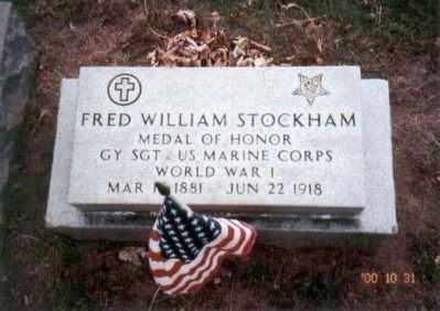 Gy Sgt Fred W. Stockham, Medal of Honor Recipient-Bois du Belleau image. Click for full size.