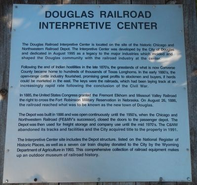 Douglas Railroad Interpretive Center Marker image. Click for full size.