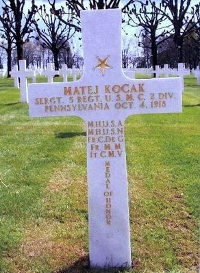 Matej Kocak-Medal of Honor Recipient World War I image. Click for full size.