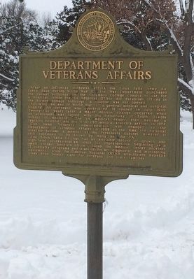 Department of Veterans Affairs Marker. Click for full size. Department of Veterans Affairs Marker image. Click for full size.