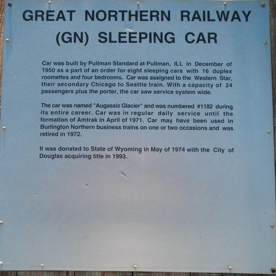 Great Northern Railway (GN) Sleeping Car Marker. Click for full size. Great Northern Railway (GN) Sleeping Car Marker image. Click for full size.