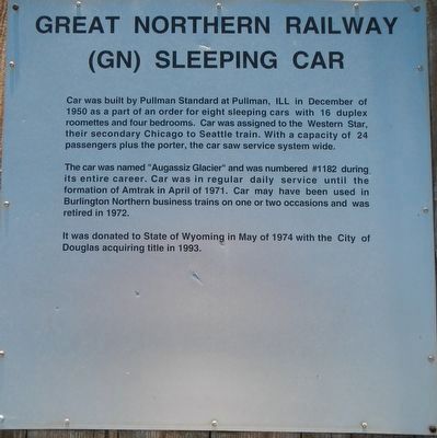 Great Northern Railway (GN) Sleeping Car Marker image. Click for full size.