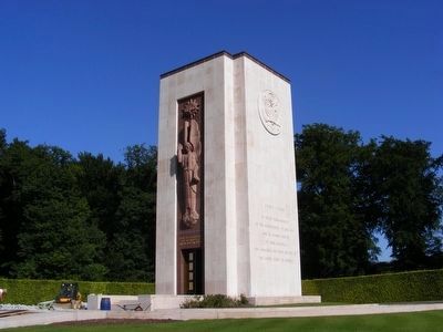 Luxembourg American Cemetery and Memorial Marker-side view image. Click for full size.