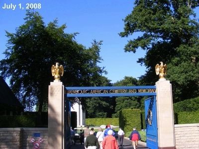 Luxembourg American Cemetery and Memorial-Entrance gate. Click for full size. Luxembourg American Cemetery and Memorial-Entrance gate image. Click for full size.