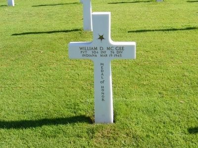 William D. McGee Medal of Honor Recipient World War II image. Click for full size.