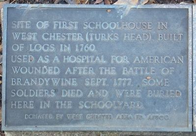 Site of the First Schoolhouse Marker image. Click for full size.