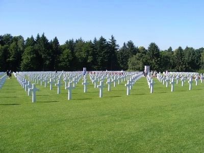Luxembourg American Cemetery-View of the many grave markers. image. Click for full size.