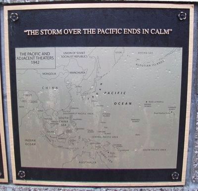 "The Storm Over the Pacific Ends in Calm" Marker. Click for full size. "The Storm Over the Pacific Ends in Calm" Marker image. Click for full size.
