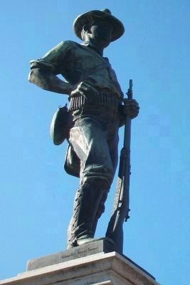 Oakdale Memorial Gateway Spanish War Soldier image. Click for full size.
