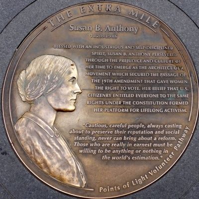 Susan B. Anthony 1820 - 1906 Marker image. Click for full size.