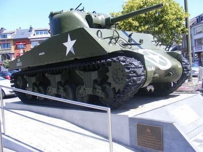 Sherman Tank Memorial image. Click for full size.