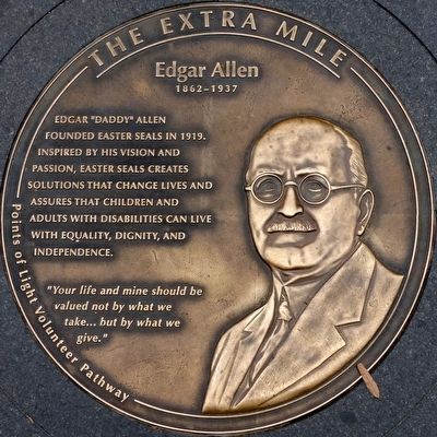 Edgar Allen 1862 - 1937 Marker. Click for full size. Edgar Allen 1862 - 1937 Marker image. Click for full size.