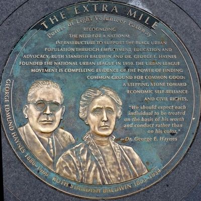 Dr. George Edmund Haynes 1880 - 1960 and Ruth Standish Baldwin 1863 - 1934 Marker. Click for full size. Dr. George Edmund Haynes 1880 - 1960 and Ruth Standish Baldwin 1863 - 1934 Marker image. Click for full size.