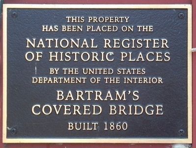 Bartram's Covered Bridge Marker image. Click for full size.