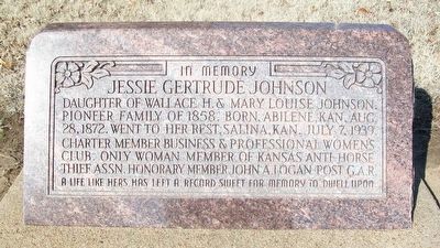 Jessie Gertrude Johnson Grave Marker image. Click for full size.