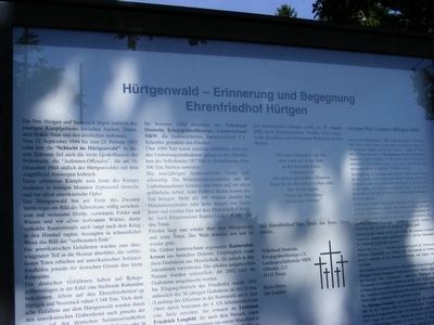 German War Cemetery Hurtgen/Eifel Marker-Full size with bottom missing image. Click for full size.