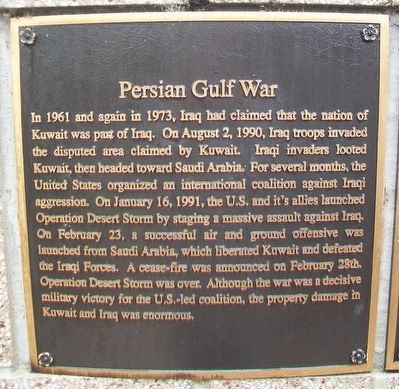 Persian Gulf War Marker image. Click for full size.