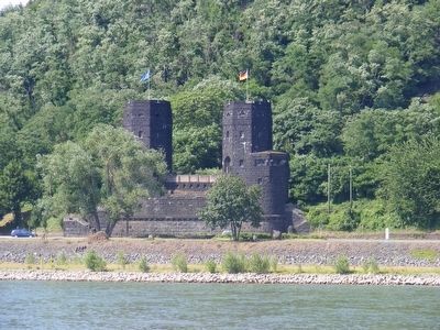 West bank towers of Ludendorff Bridge at Remagen image. Click for full size.