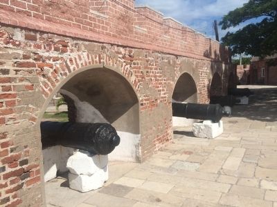 Interior view of Fort Charles cannons. Click for full size. Interior view of Fort Charles cannons image. Click for full size.