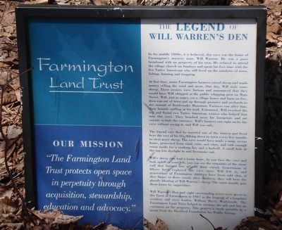 The Legend of Will Warren�s Den Marker image. Click for full size.