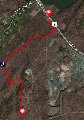 The 1.2 mile trail to Will Warrens Den image. Click for full size.