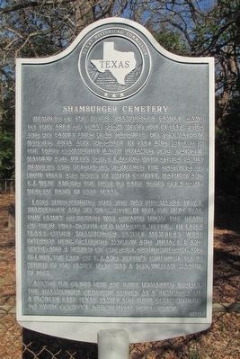 Shamburger Cemetery Marker image. Click for full size.