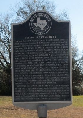 Starrville Community Marker image. Click for full size.