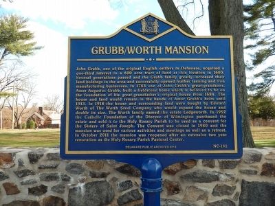 Grubb/Worth Mansion Marker image. Click for full size.