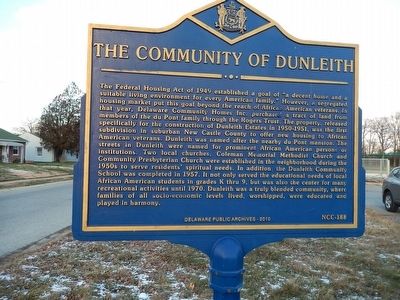 The Community of Dunleith Marker image. Click for full size.