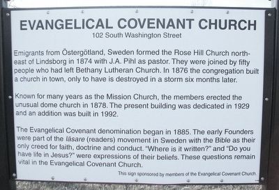 Evangelical Covenant Church Marker image. Click for full size.