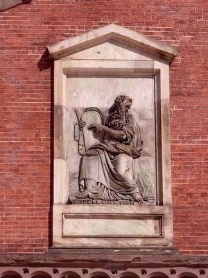 Moses Holding the Tablets of the Law<br> Bas-relief by Antonio Capellano.. Click for full size. Moses Holding the Tablets of the Law<br> Bas-relief by Antonio Capellano. image. Click for full size.