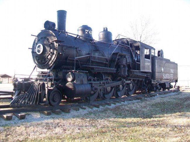 Santa Fe Railway Steam Locomotive 762 at Santa Fe Park image. Click for full size.