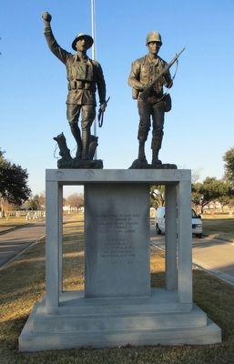 Tarrant County War Memorial "Spirit of the American Doughboy" Marker image. Click for full size.