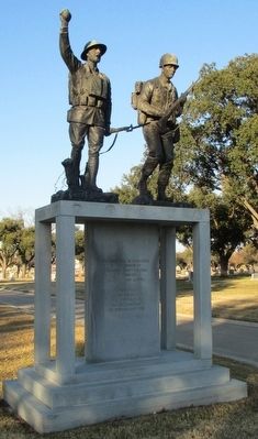 Tarrant County War Memorial "Spirit of the American Doughboy" Marker image. Click for full size.