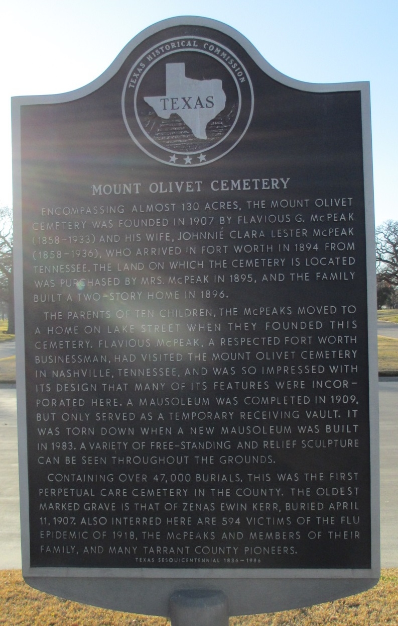 Mount Olivet Cemetery Marker