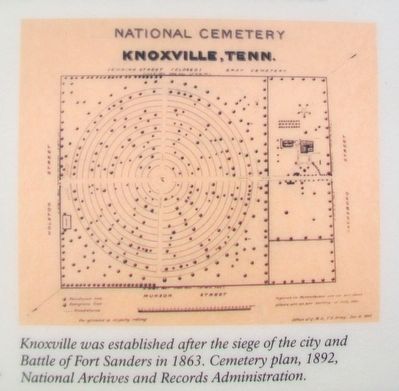 Cemetery Plan on A National Cemetery System Marker. Click for full size. Cemetery Plan on A National Cemetery System Marker image. Click for full size.