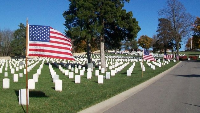 Fort Scott National Cemetery, Kansas. Click for full size. Fort Scott National Cemetery, Kansas image. Click for full size.