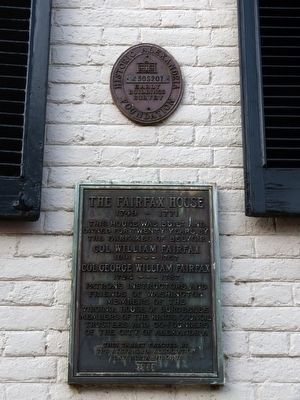 The Fairfax House Marker image. Click for full size.