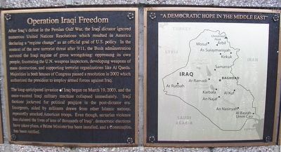 Operation Iraqi Freedom Marker. Click for full size. Operation Iraqi Freedom Marker image. Click for full size.