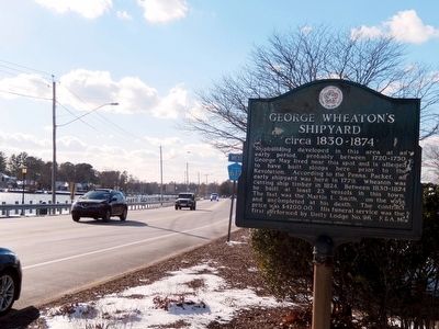 George Wheatons Shipyard Marker image. Click for full size.