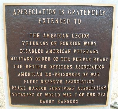 Veterans Memorial Carillon Sponsors image. Click for full size.
