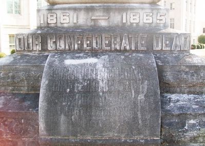 Our Confederate Dead Inscription image. Click for full size.