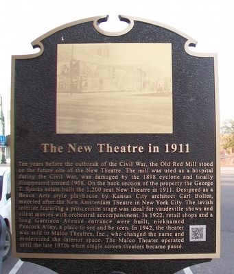 The New Theatre in 1911 Marker image. Click for full size.