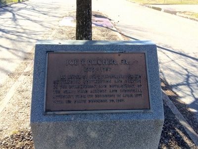Joe T. Pilcher, Jr. Marker. Click for full size. Joe T. Pilcher, Jr. Marker image. Click for full size.