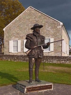 Daniel Morgan Statue<br>at the Old Stone Church image. Click for full size.